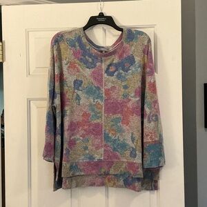 Habitat Three Quarter Sleeve Boxy Crew Sweater Spring Garden size Large